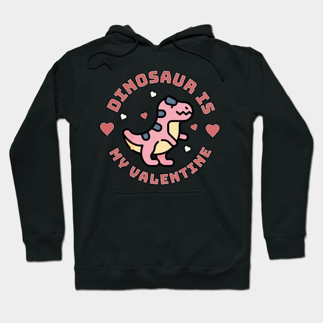 Valentine Dinosaur for Family Hoodie by TayaDesign